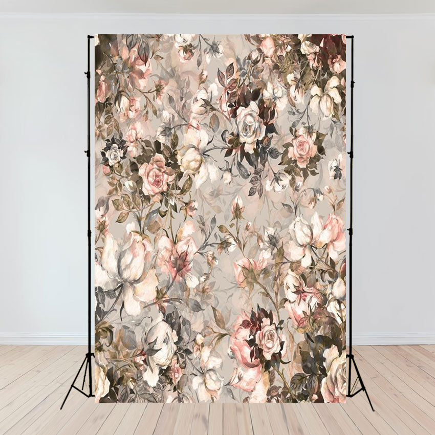 Toile de fond mural floral abstrait pour le studio