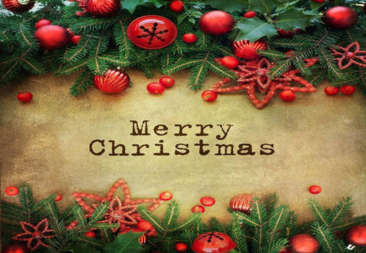 Toile de fond décors de photographie de guirlande de joyeux Noël