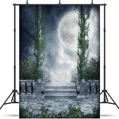 Toile de fond de paysage de nuit avec balcon pour la photographie SBH0258