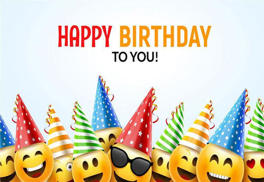 Toile de fond joyeux anniversaire sourire visage photographie décors