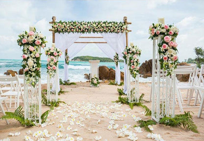 Toile de fond de beaux paysages de bord de mer pour la photographie de mariage
