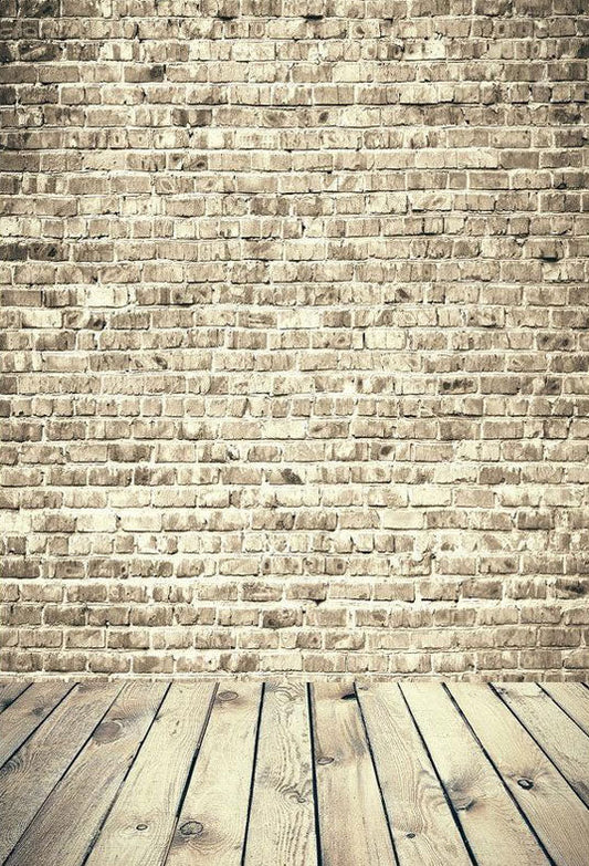 Toile de fond de vieux mur de briques de plancher en bois pour la photographie