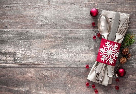 Toile de fond de studio photo de Noël en bois de cuisine