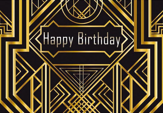 Toile de fond décors dorés pour la photographie de fête d'anniversaire