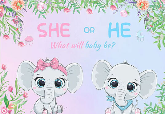 Toile de fond d'éléphant de dessin animé pour le bébé