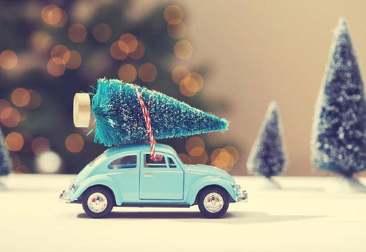 Toile de fond décors de mini pin de Noël scintillants