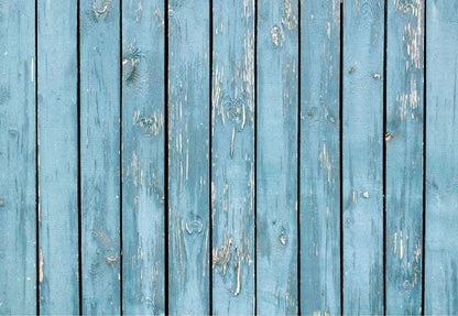 Toile de fond de plancher en bois épluché cyan pour la photographie de fête