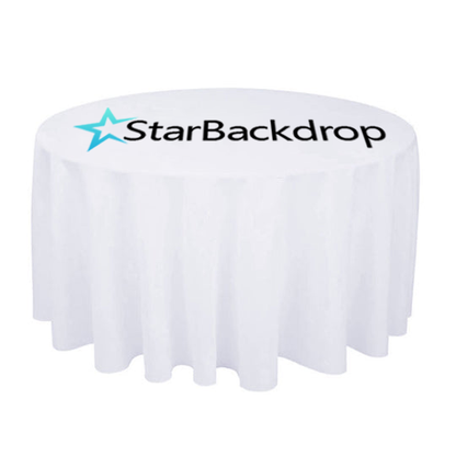 Nappe ronde personnalisée avec votre logo pour événement salon de l'artisanat nappe C-105