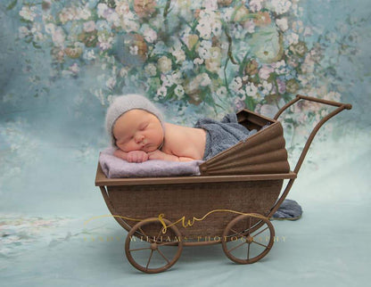 Toile de fond de portrait floral mariage bébé nouveau-né pour la photo studio