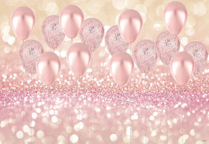 Toile de fond de rose or ballon décorations photo pour filles anniversaire bébé et fête de mariée