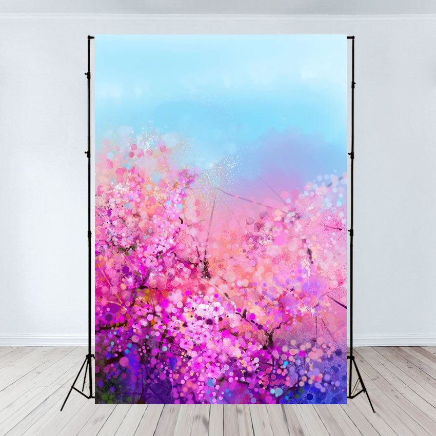 Toile de fond floral abstrait violet rose pour portrait