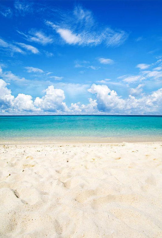 Toile de fond de ciel bleu tropical d'été pour les enfants