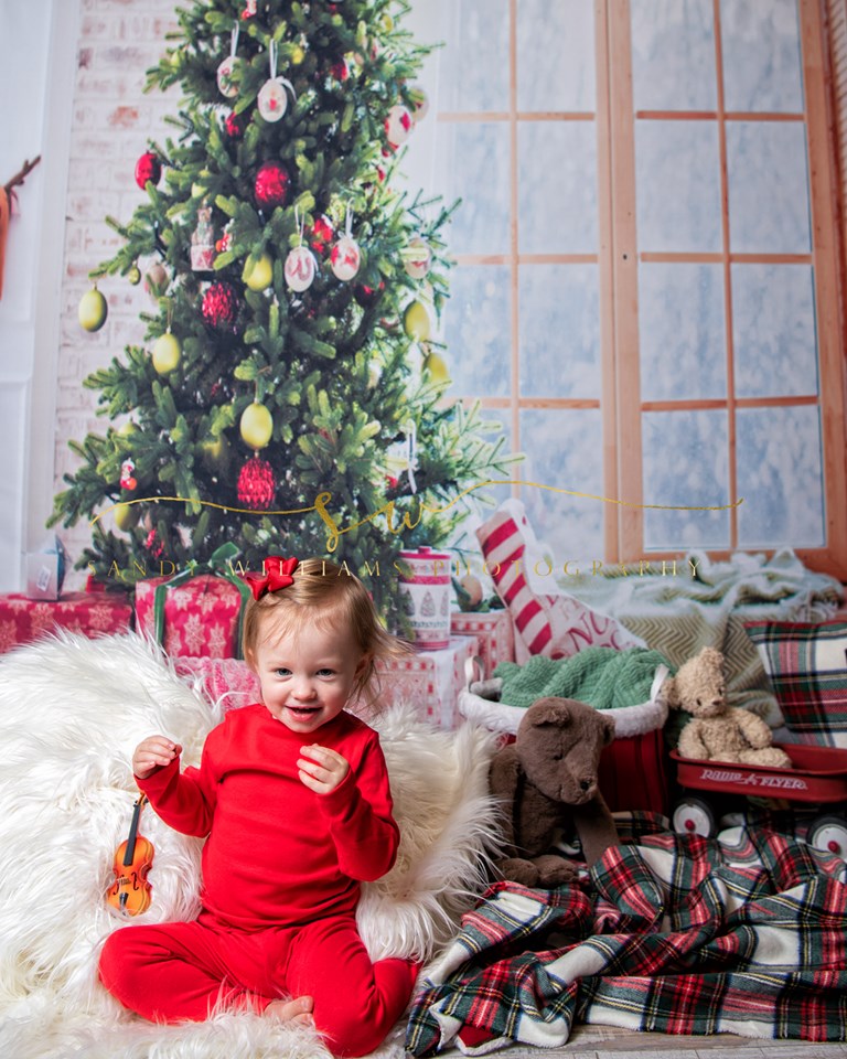 Toile de fond de fenêtre Noël photo studio
