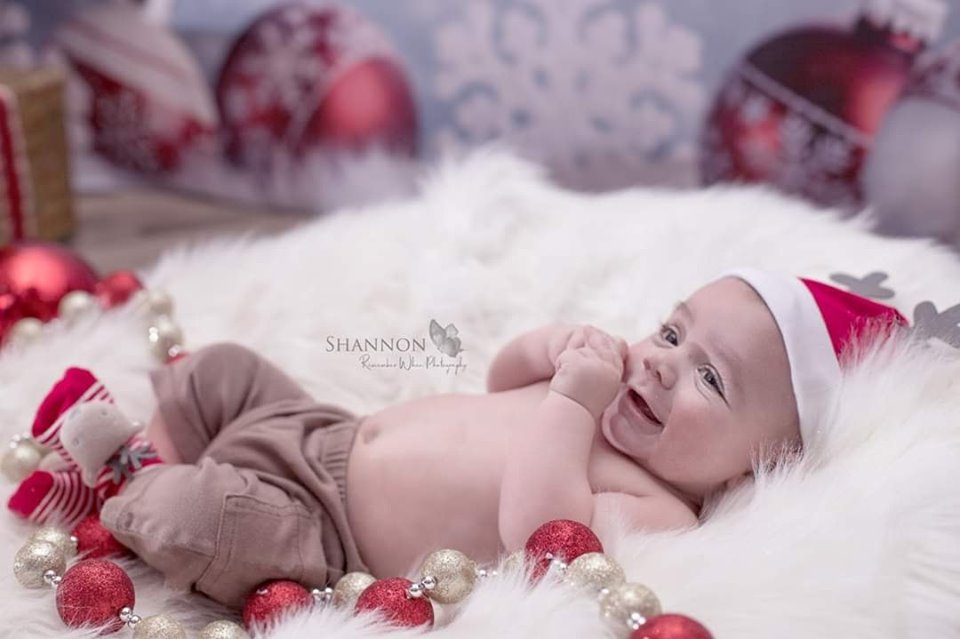 Toile de fond bokeh hiver neige cloche rouge Noël photographie décors