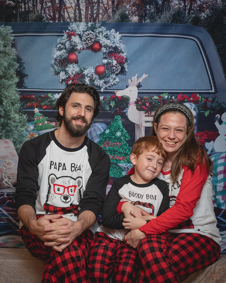 Toile de fond de photographie de mini session de joyeux Noël pour la photographie AGR