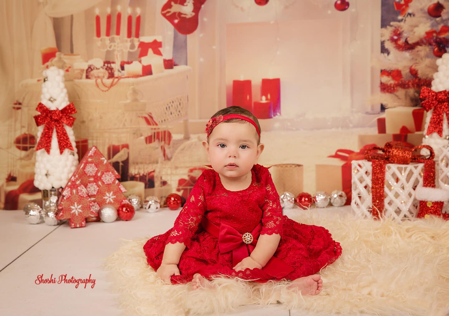 Toile de fond d'arbre de Noël blanc pour le studio photo