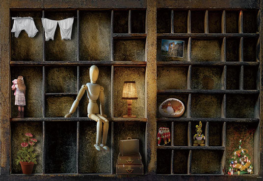 Toile de fond décors d'affichage de cadeaux de Noël en bois