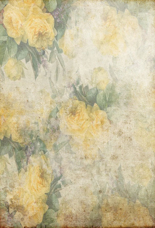 Toile de fond abstraite vintage fleur rose jaune pour la photographie