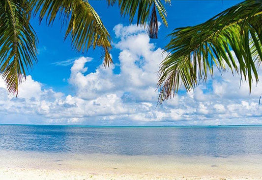 Toile de fond de paysage de ciel bleu de mer et de plage pour le fond de thème de mer d'été