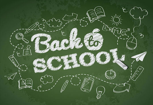 Toile de fond de tableau noir retour à l'école