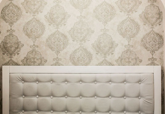 Toile de fond de bébé tête de lit grise pour le studio