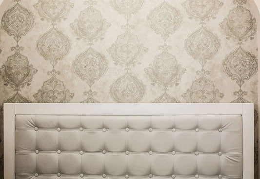 Toile de fond de bébé tête de lit grise pour le studio