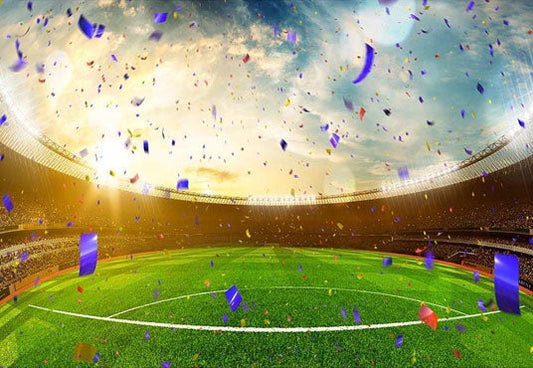 Toile de fond de stade fond de photographie de terrain de football