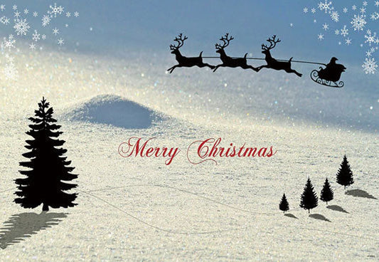 Toile de fond décors de neige joyeux Noël au pays des merveilles