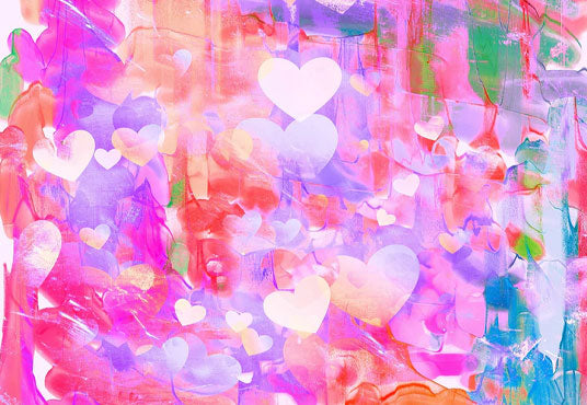 Toile de fond décors de mariage colorés pour la Saint-Valentin pour les couples