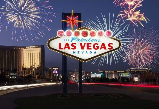 Toile de fond de la nuit à thème de Las Vegas pour la photographie de fête