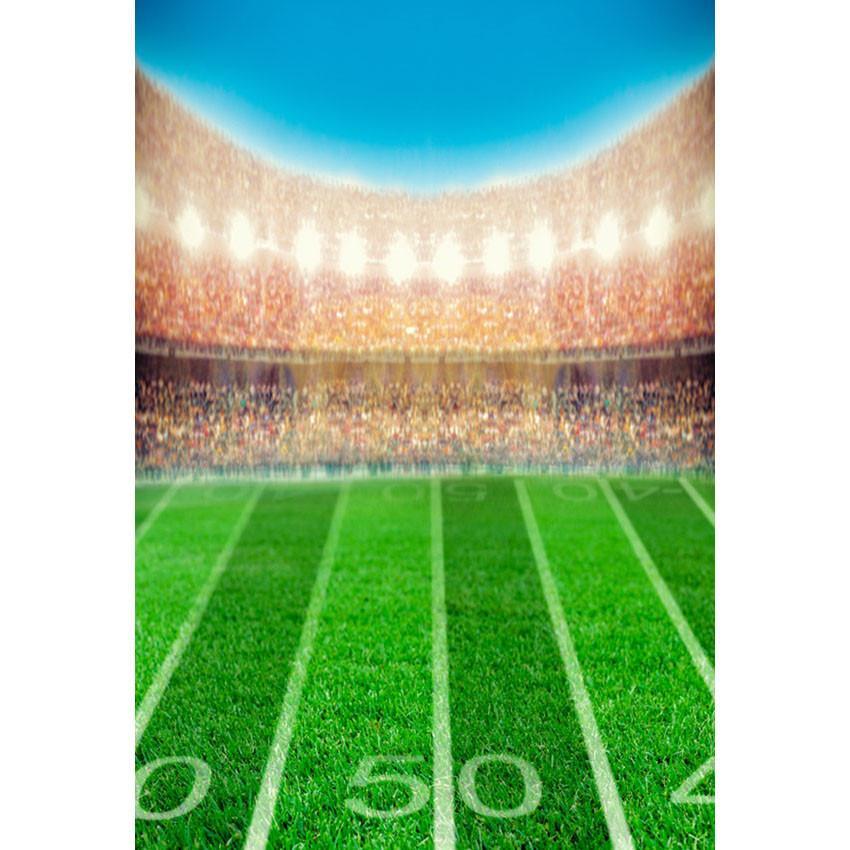 Green Grassland Stadium Backdrop Soccer Field Photography Backgroun