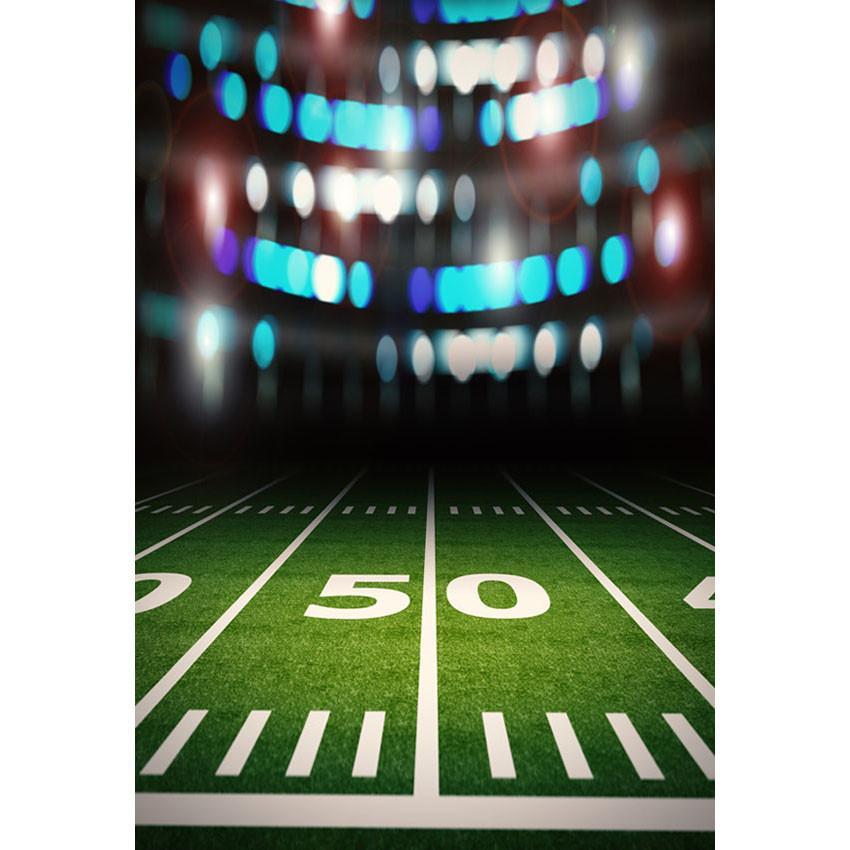 Bokeh Grassland Sports Backdrop Night Football Field Photography Background