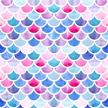Fancy Mermaid Scales Glare Backdrop Girl Show Photograph Background