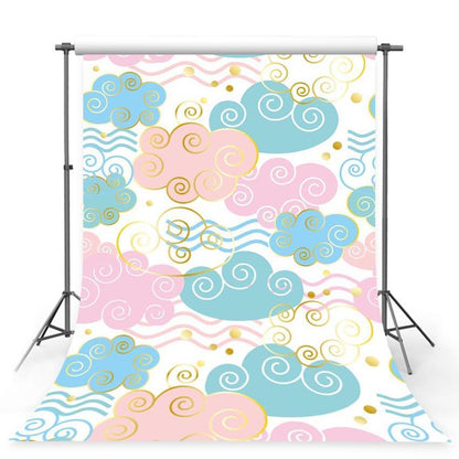 Colorful Clouds Backdrop For Baby Party Decoration Photography Background