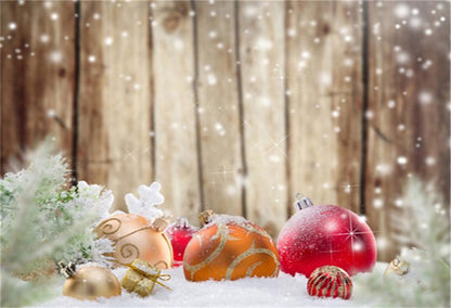 Toile de fond décors de Noël en bois brun flocon de neige