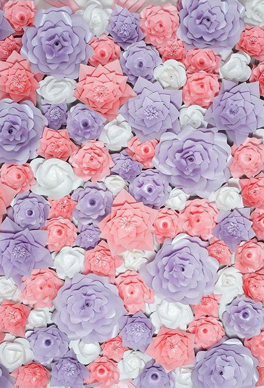 Toile de fond de mur de fleurs d'émulation pour la photographie de mariage