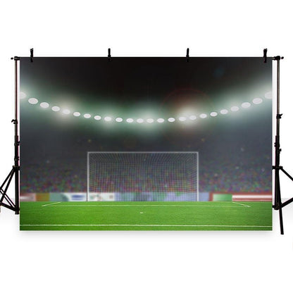 Toile de fond sports vert prairie lumières lumineuses fond terrain de football photographie