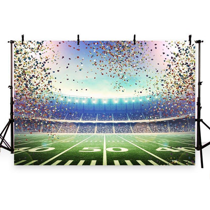 Toile de fond du championnat des prairies vertes fond de photographie de terrain de football