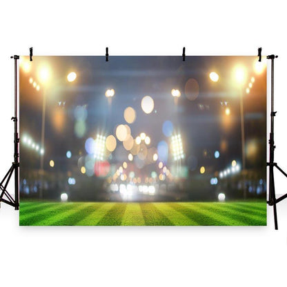 Toile de fond de sports bokeh stade nuit football terrain photographie