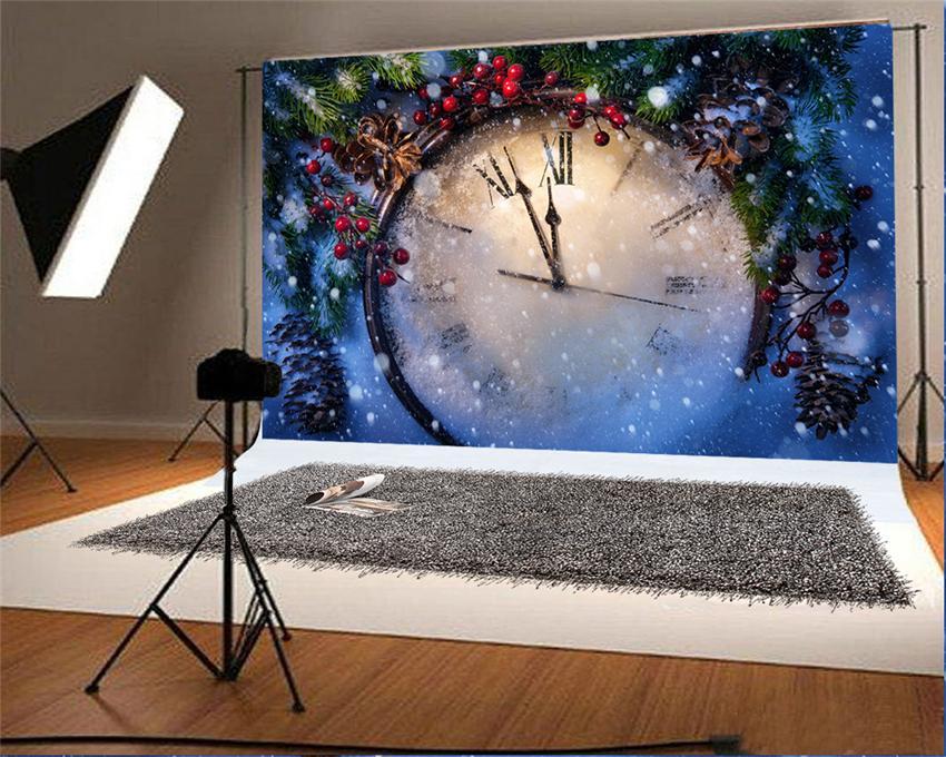 Toile de fond décors de Noël de cône de pin de flocon de neige