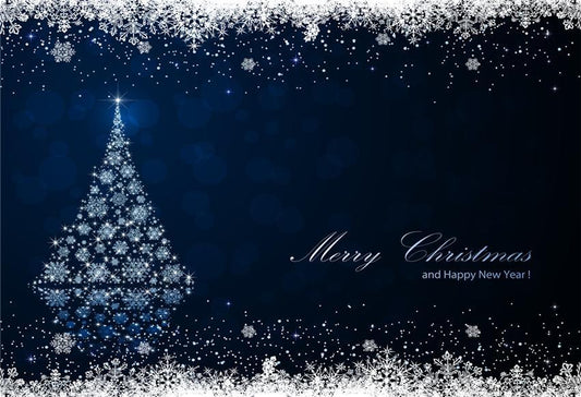 Toile de fond joyeux Noël flocon de neige bleu royal