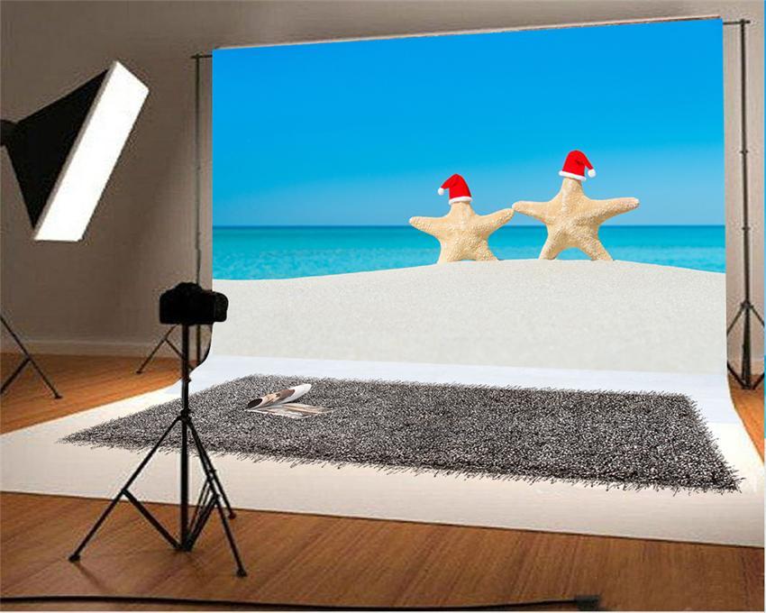 Toile de fond de photographie d'étoile de mer de bonbons d'été