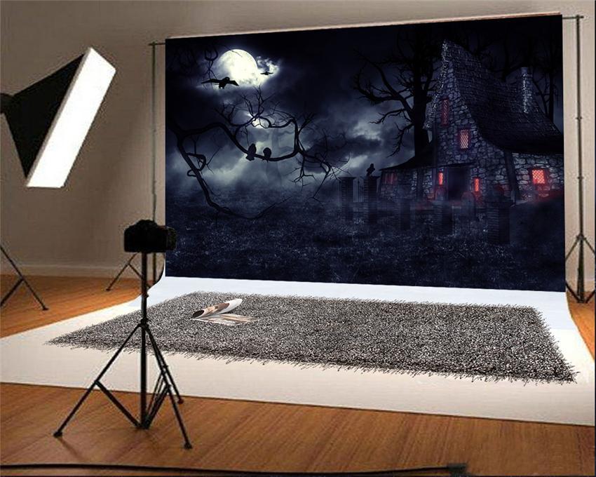 Toile de fond de château de briques d'Halloween photographie de chauves-souris