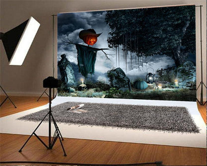 Toile de fond effrayante d'Halloween pour la photographie nuages sombres