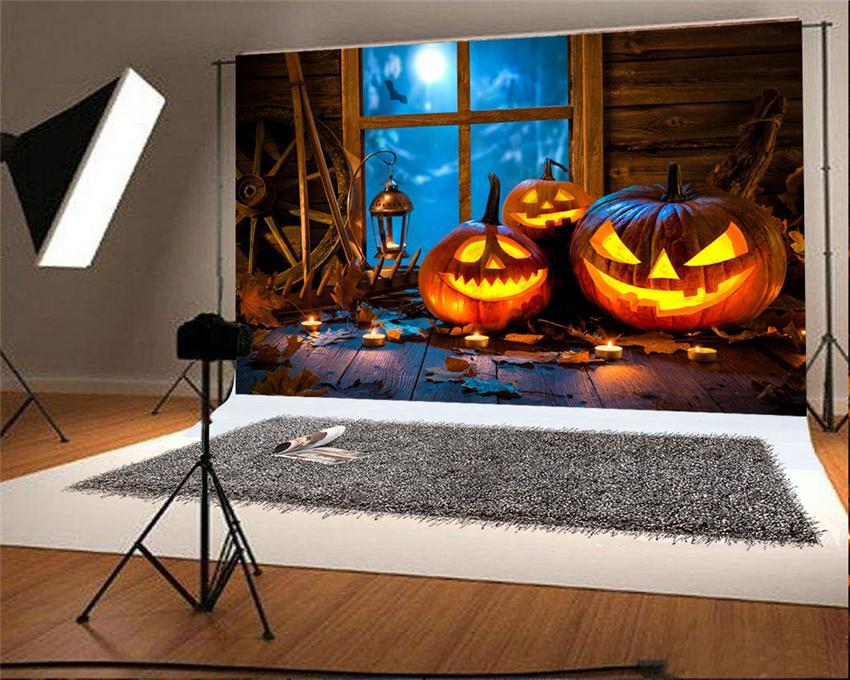 Toile de fond d'Halloween en bois pour la fête