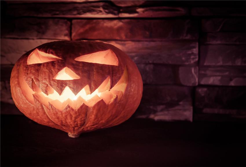 Toile de fond décors d'Halloween à la citrouille