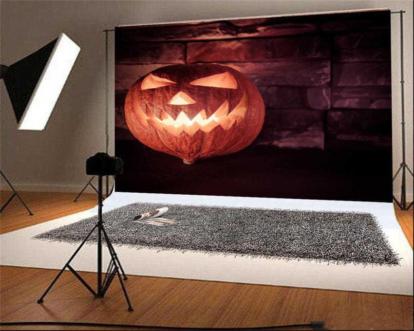 Toile de fond décors d'Halloween à la citrouille
