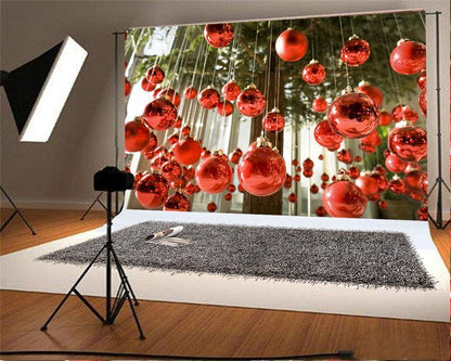 Toile de fond de Noël de cloche rouge pour la photo