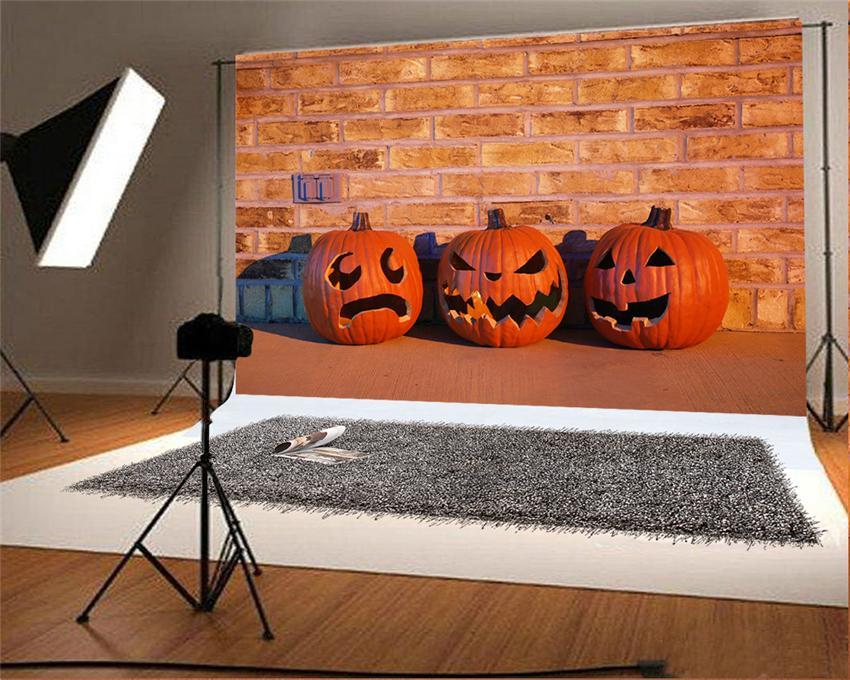 Toile de fond sculpture de citrouille d'Halloween