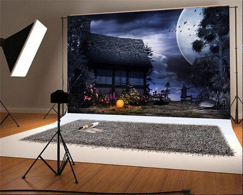 Toile de fond de terrible of Halloween nuit photos de nuages sombres